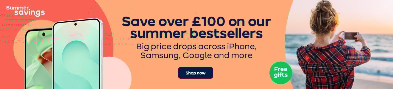 Save over £100 on our summer bestsellers. Big price drops across iPhone, Samsung, Google and more.
